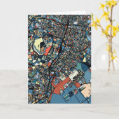 Carte colorée de Tokyo (Fleur jaune)