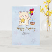 Carte colorée de vœux d'anniversaire joyeux (Fleur jaune)