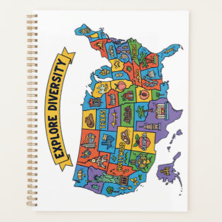 Carte colorée des États-Unis pour les voyageurs - 