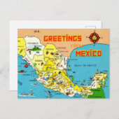 Carte colorée du Mexique (Devant / Derrière)