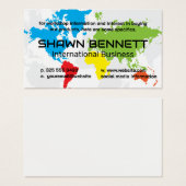 Carte colorée du monde (Devant & derrière)