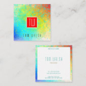 Carte colorée élégante avec monogramme (Devant / Derrière)