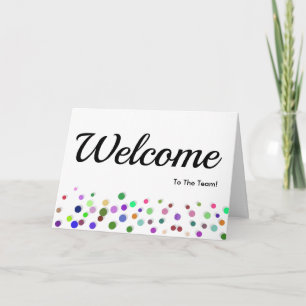 Carte Colorée Étincelle Pois Bienvenue
