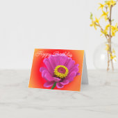 carte colorée Joyeux Anniversaire par Jo Images (Fleur jaune)