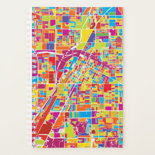 Carte colorée Las Vegas, Nevada (Devant)