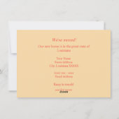 Carte colorée Louisiane Faire-part de déplacement (Dos)