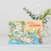 Carte colorée Louisiane Faire-part de déplacement (Debout devant)