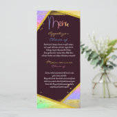 Carte colorée moderne de menu (Debout devant)