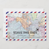 Carte Colorée Monde Destination Mariage Enregistre (Devant)