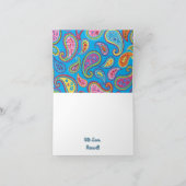 Carte Colorée Paisley Anniversaire de enfant Party (Intérieur)