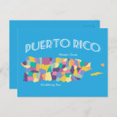 Carte colorée Porto Rico (Devant / Derrière)