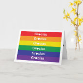 Carte Colorés espagnols de Merci de Gracias (Fleur jaune)