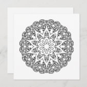 Carte Colorez votre propre MANDALA - do-it-yourself Colo (Devant / Derrière)