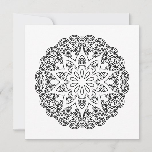 Carte Colorez votre propre MANDALA - do-it-yourself Colo (Devant)