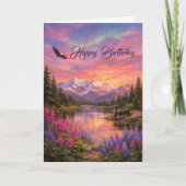 Carte Colorful Alaska Landscape Birthday (Devant)