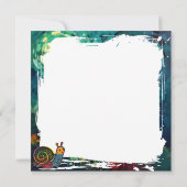 Carte Colorful and Vibrant Impasto Snail Blank (Dos)