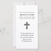 Carte Colorful Autumn Reds and Oranges Prayer Card (Dos)