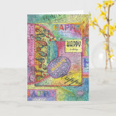 Carte "Colorful" Birthday Card (Fleur jaune)