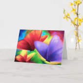 Carte Colorful Butterfly Painting (Fleur jaune)