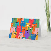 Carte Colorful cats (Dos)