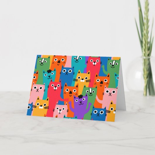 Carte Colorful cats (Devant)