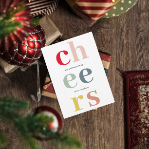 Carte Colorful Cheer Christmas Holidays