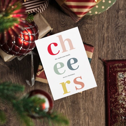 Carte Colorful Cheer Christmas | Holidays