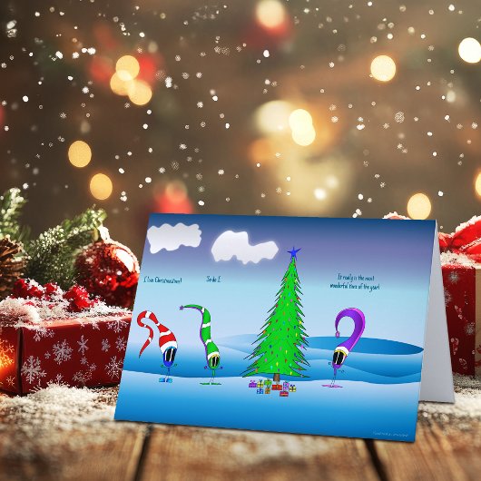 Carte Colorful Christmas Cartoon