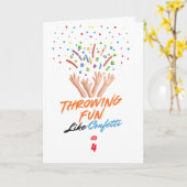 Carte Colorful Confetti 4th Birthday Card (Fleur jaune)