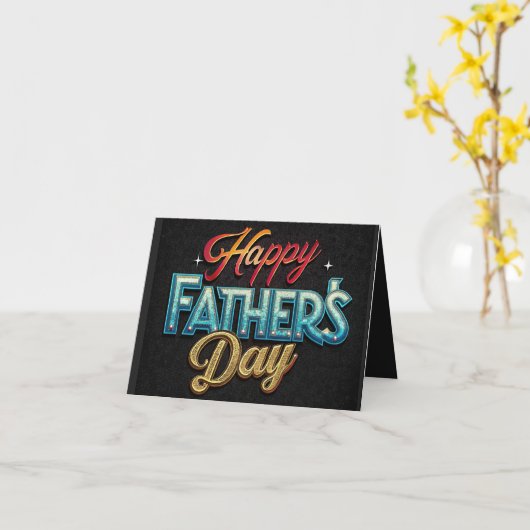 Carte Colorful Father's Day (Fleur jaune)