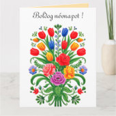 Carte colorful floral bouquet - name day Card (Devant)