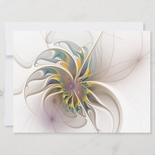 Carte Colorful fractal ornament. Flower art (Devant)