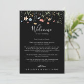 Carte  Colorful Garden Wildflower Wedding Welcome Letter (Debout devant)
