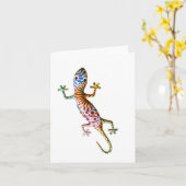 Carte Colorful gekko lizard (Fleur jaune)