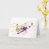Carte Colorful music splatter (Fleur jaune)