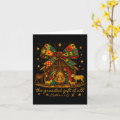 Carte Colorful Nativity – Greatest Gift Matthew 1_21 (Fleur jaune)