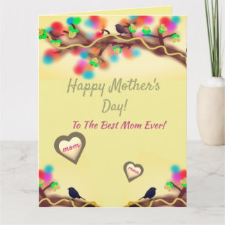 Carte Colorful Nature Heart Mother's Day 