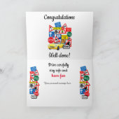 Carte Colorful Passé votre test de conduite (Intérieur)