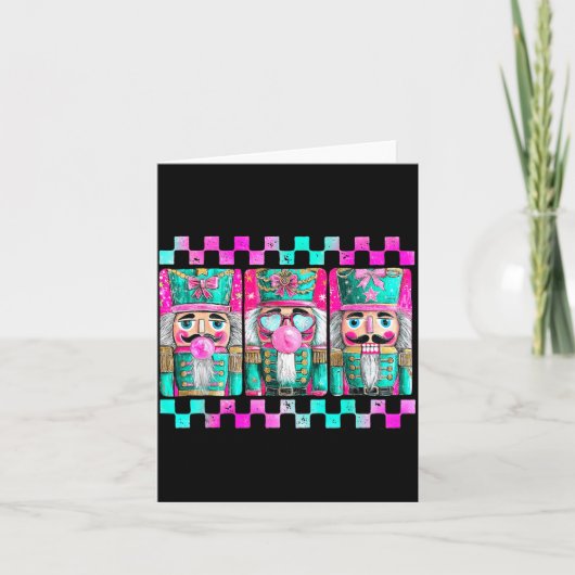 Carte Colorful Preppy Nutcracker Design For Christmas Lo (Devant)
