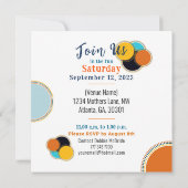 Carte Colorful Retro 80's Suprise Anniversaire Invitatio (Dos)