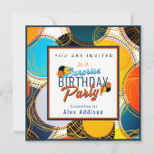 Carte Colorful Retro 80's Suprise Anniversaire Invitatio (Devant)