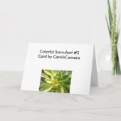 Carte Colorful succulent #2 Note (Dos)