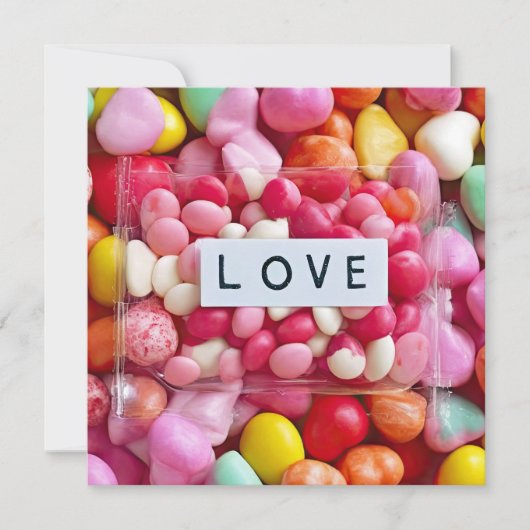 Carte Colorful Sweetheart Candy Love Valentine's Present (Devant)
