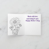 Carte Coloriage pour la fête des mères pour enfants (Intérieur)