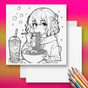 Carte Colorie-moi   Page de coloriage thématique Anime R