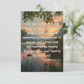 Carte Colossiens 3:16 KJV Bible Verse Pic Flat Salutatio (Debout devant)