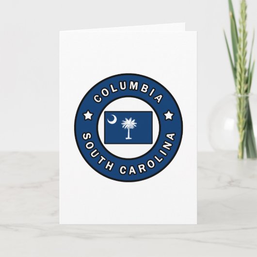 Carte Columbia Caroline du Sud (Devant)