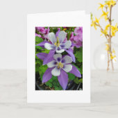 Carte Columbine flower greeting card (Fleur jaune)