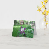 Carte Columbine pourpre et blanc (Fleur jaune)