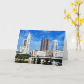 Carte Columbus, Ohio, paysage urbain (Fleur jaune)